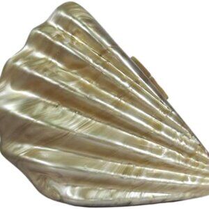 Acrylic Shell Shaped Bag Luxury Marble Clutch Evening Purses for Women Glitter H